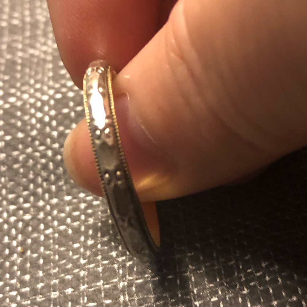 Elegant Sterling Silver & 18kt Gold Ring- 152A $40 or $35 w/offer